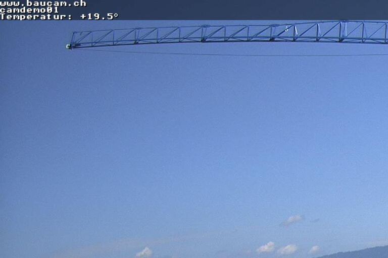 Baustellenkamera Livebild mit Temperaturanzeige