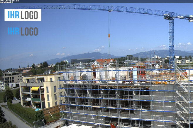 Baustellenkamera Livebild mit Logo