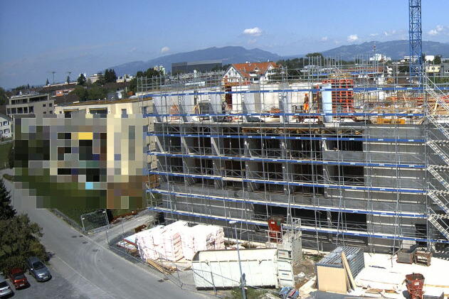 Baustellenkamera Livebild mit Verpixelung