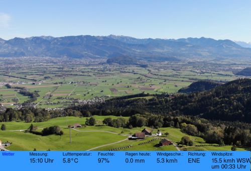 MOBOTIX Webcam mit Wetterdaten MOBOTIX Webcambild mit Wetterdaten von Wetterstation