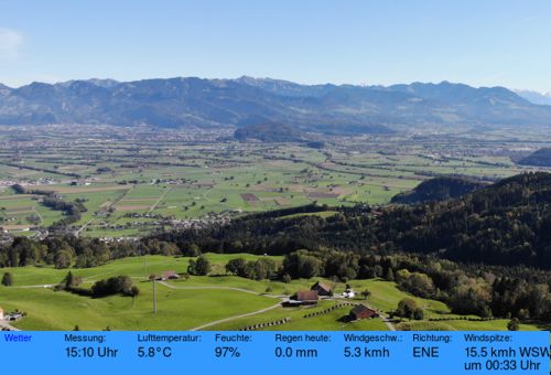 MOBOTIX Webcambild mit Wetterdaten von Wetterstation