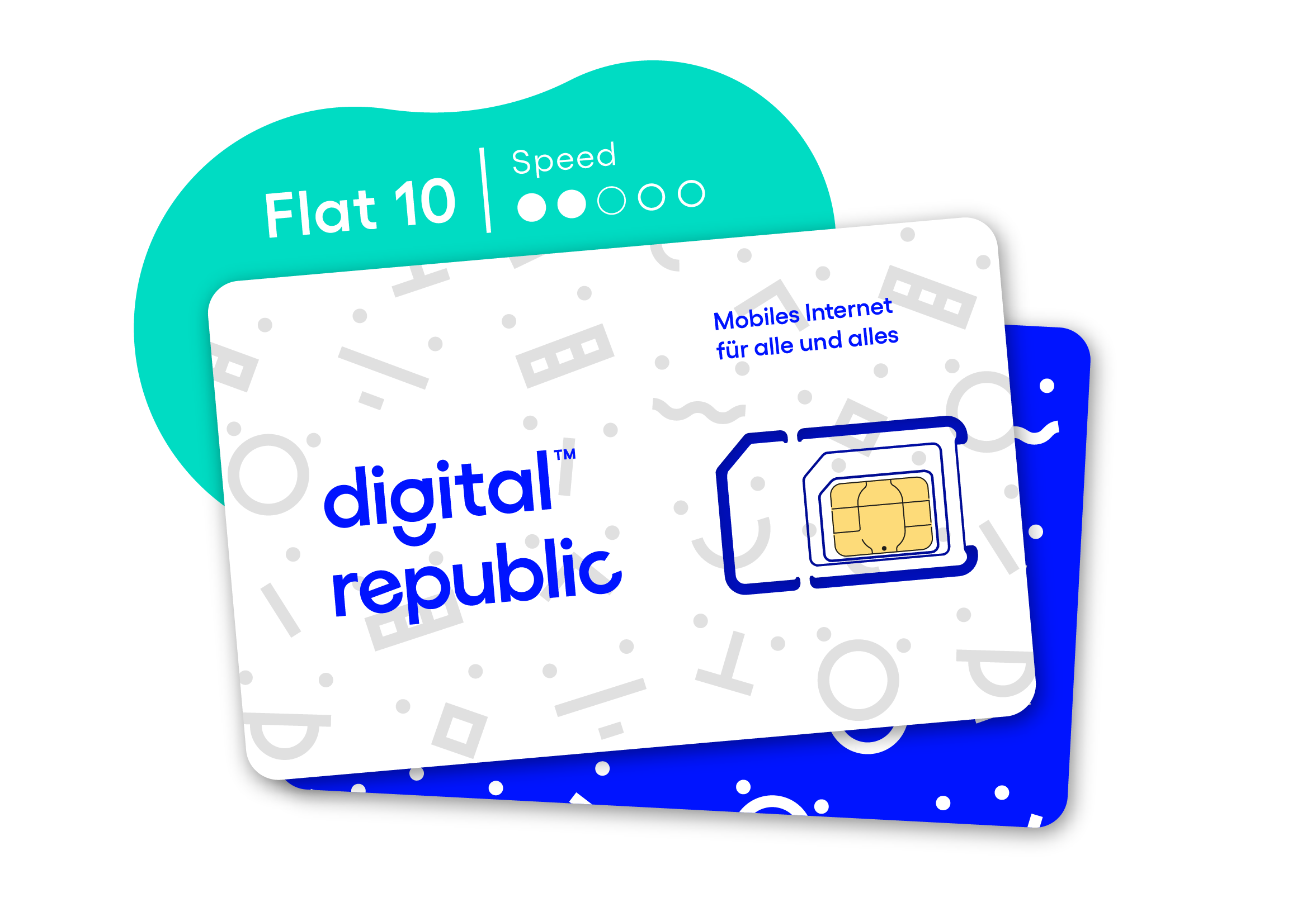 Digital Republic SIM-Karte Flat10 Unlimitiert Internet für 30 Tage–Medium Speed Digital Republic Datenabo Flat10 SIM-Karte Medium Speed 30 Tage